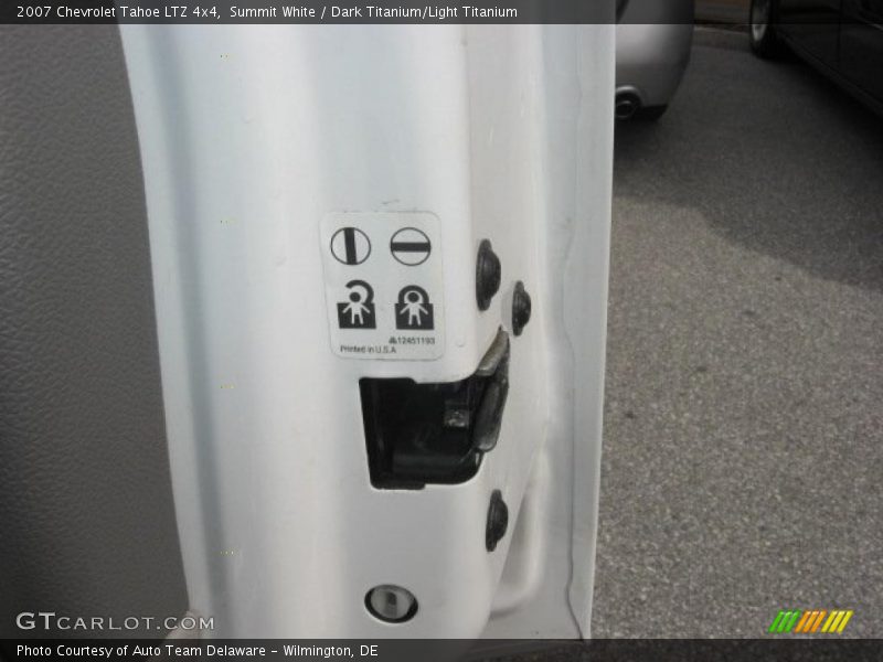Summit White / Dark Titanium/Light Titanium 2007 Chevrolet Tahoe LTZ 4x4