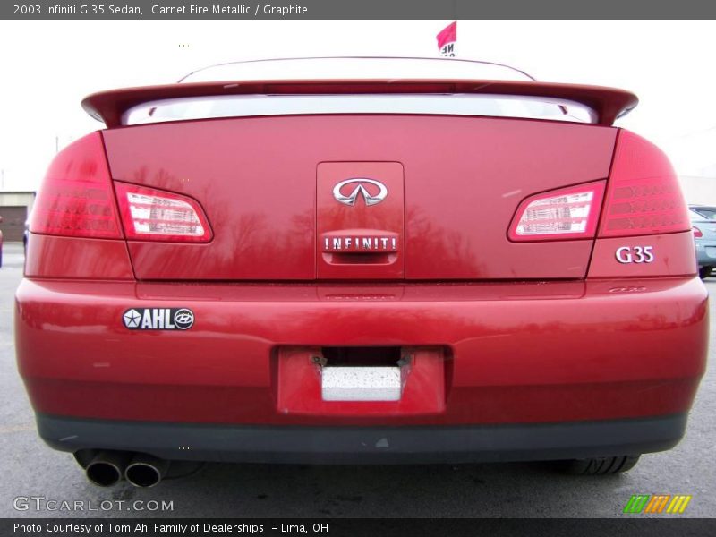 Garnet Fire Metallic / Graphite 2003 Infiniti G 35 Sedan