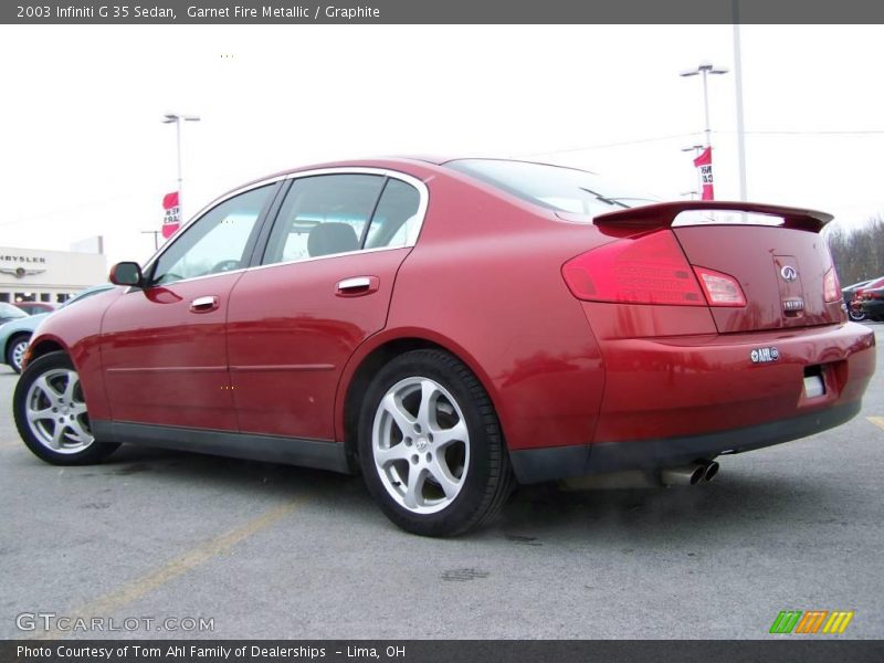 Garnet Fire Metallic / Graphite 2003 Infiniti G 35 Sedan