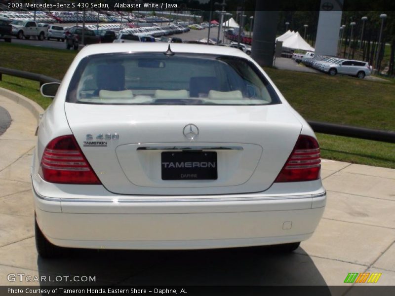 Alabaster White / Java 2003 Mercedes-Benz S 430 Sedan