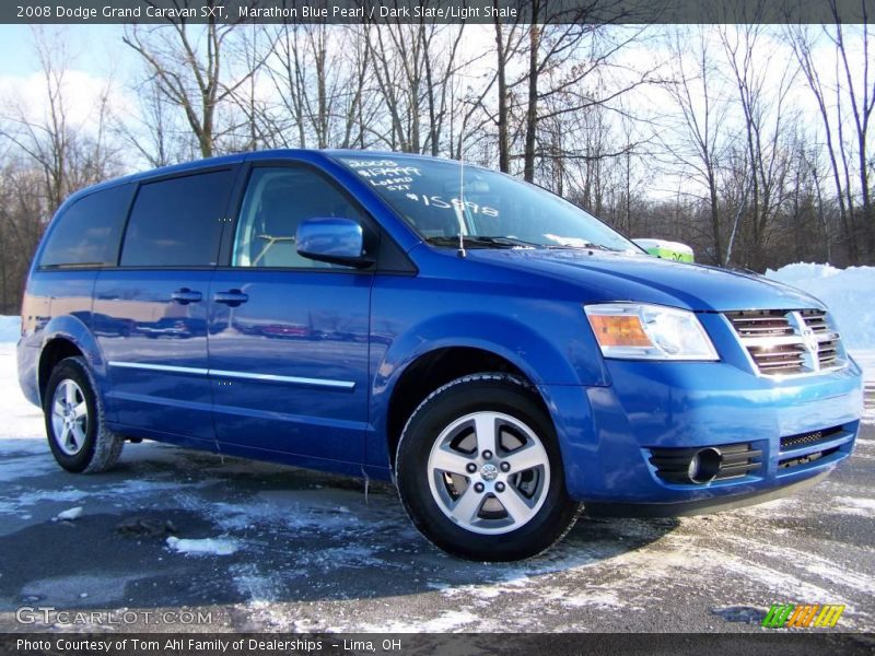 Marathon Blue Pearl / Dark Slate/Light Shale 2008 Dodge Grand Caravan SXT