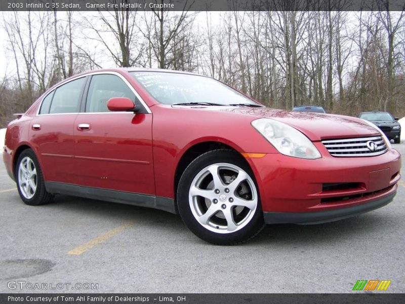 Garnet Fire Metallic / Graphite 2003 Infiniti G 35 Sedan