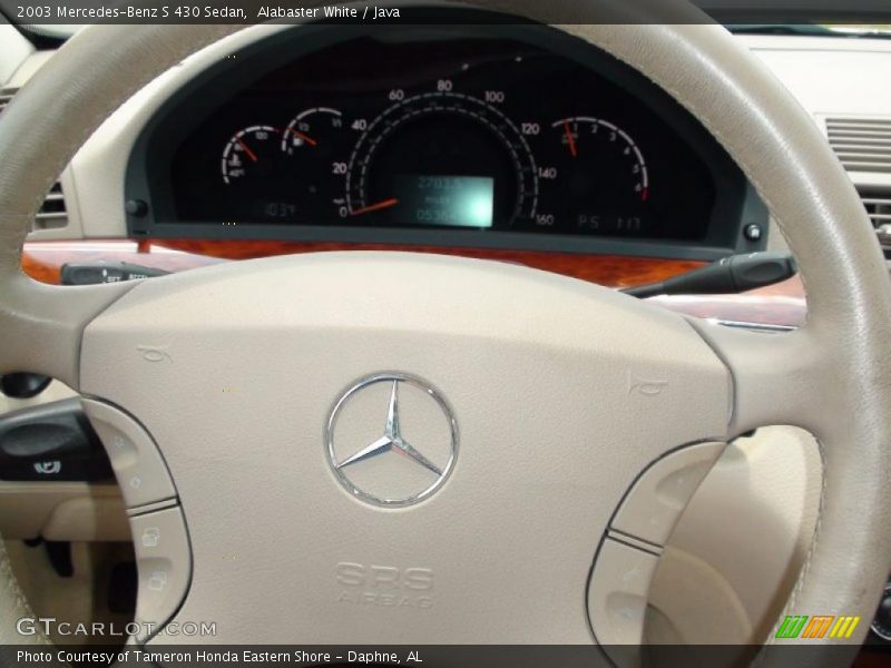 Alabaster White / Java 2003 Mercedes-Benz S 430 Sedan