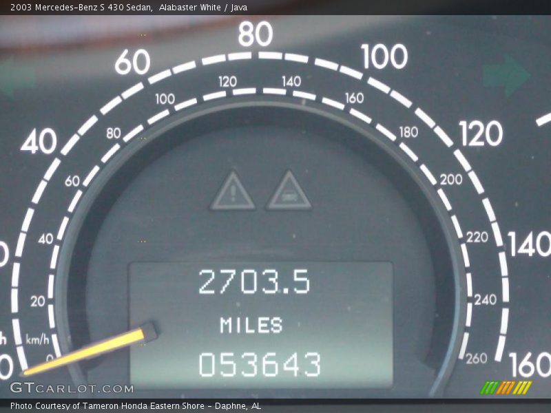 Alabaster White / Java 2003 Mercedes-Benz S 430 Sedan