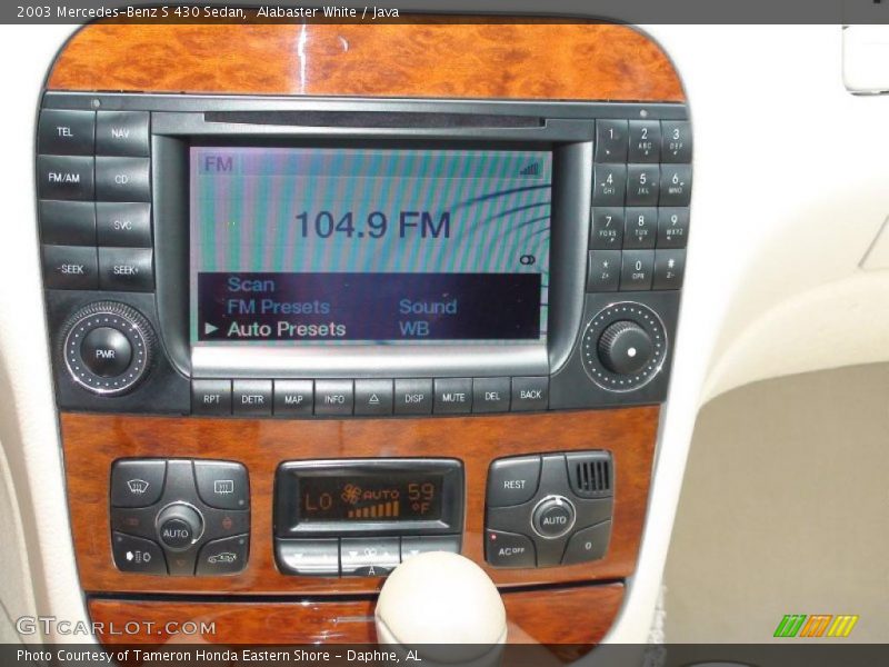 Alabaster White / Java 2003 Mercedes-Benz S 430 Sedan