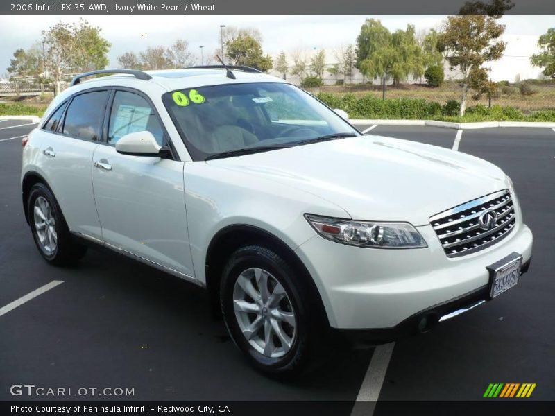 Ivory White Pearl / Wheat 2006 Infiniti FX 35 AWD