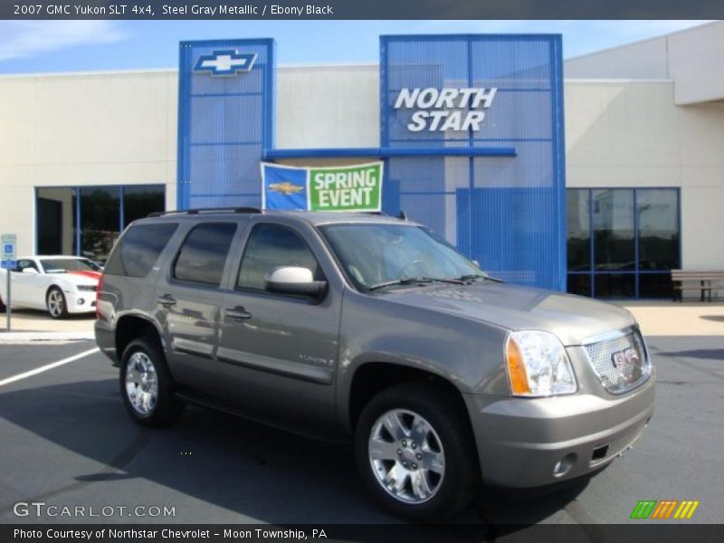 Steel Gray Metallic / Ebony Black 2007 GMC Yukon SLT 4x4