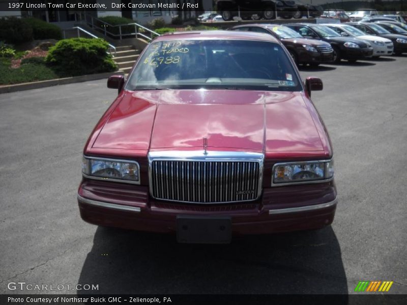 Dark Cardovan Metallic / Red 1997 Lincoln Town Car Executive