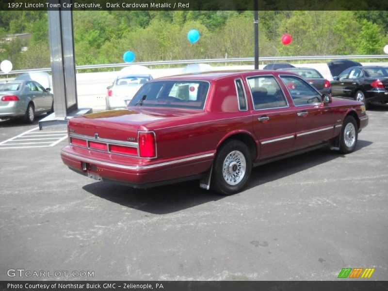 Dark Cardovan Metallic / Red 1997 Lincoln Town Car Executive