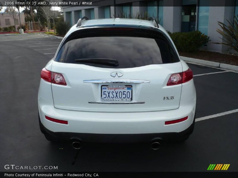 Ivory White Pearl / Wheat 2006 Infiniti FX 35 AWD