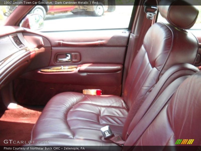 Dark Cardovan Metallic / Red 1997 Lincoln Town Car Executive