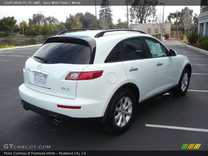 Ivory White Pearl / Wheat 2006 Infiniti FX 35 AWD