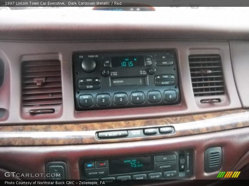 Dark Cardovan Metallic / Red 1997 Lincoln Town Car Executive