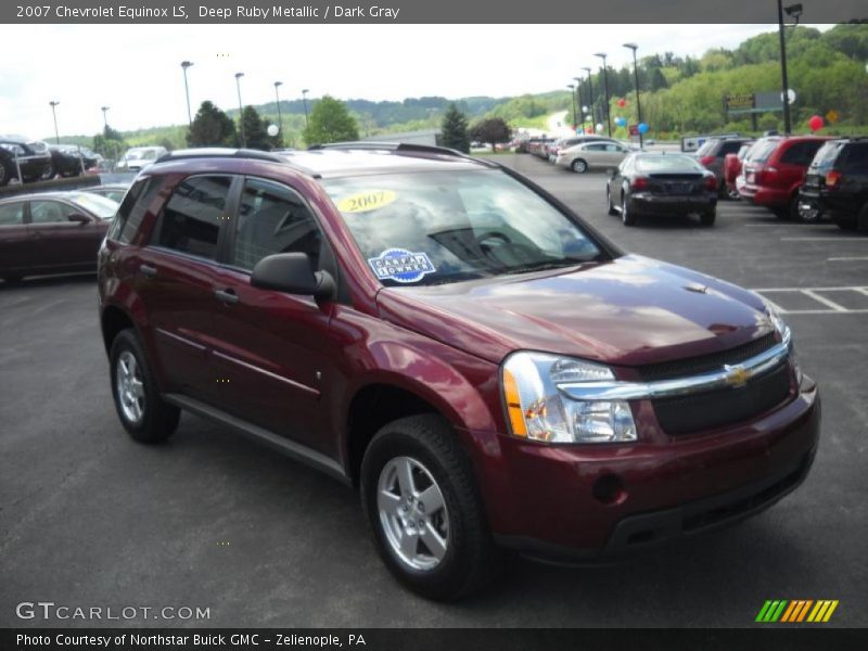 Deep Ruby Metallic / Dark Gray 2007 Chevrolet Equinox LS