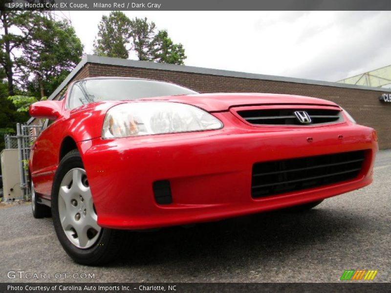 Milano Red / Dark Gray 1999 Honda Civic EX Coupe