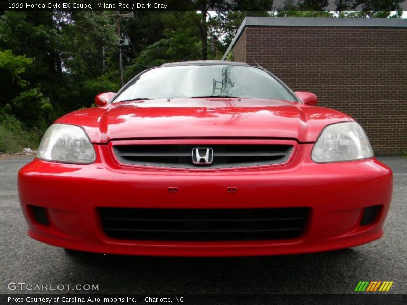 Milano Red / Dark Gray 1999 Honda Civic EX Coupe