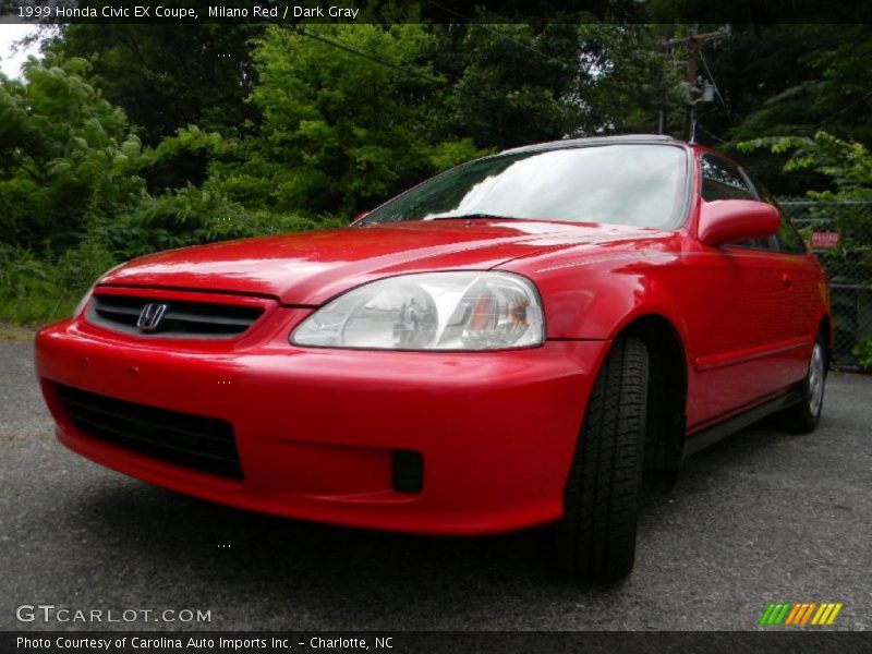 Milano Red / Dark Gray 1999 Honda Civic EX Coupe