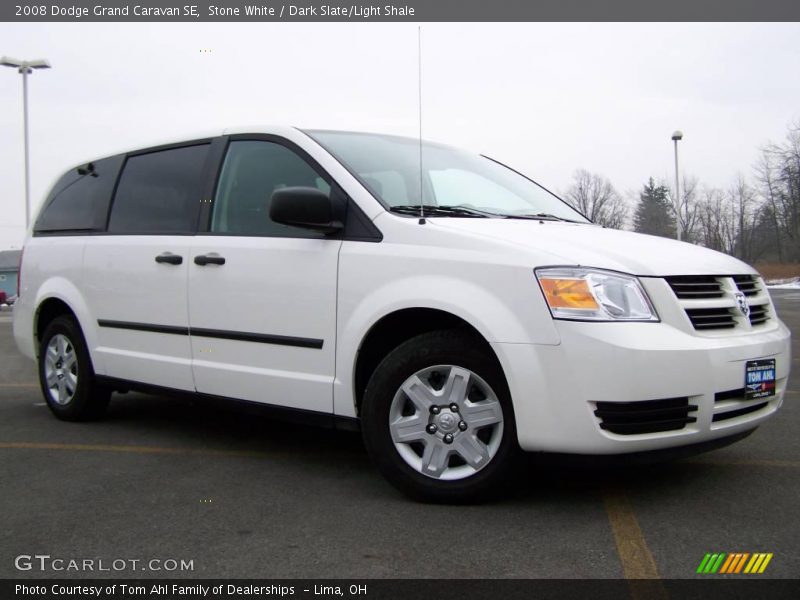 Stone White / Dark Slate/Light Shale 2008 Dodge Grand Caravan SE