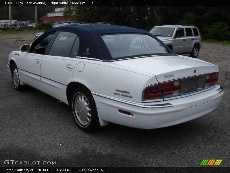 Bright White / Medium Blue 1998 Buick Park Avenue