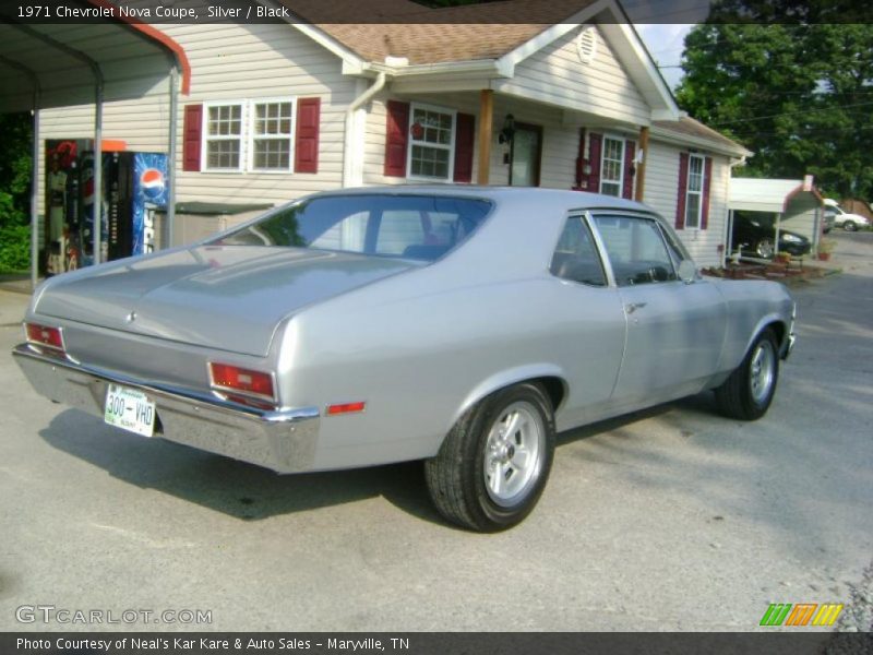 Silver / Black 1971 Chevrolet Nova Coupe