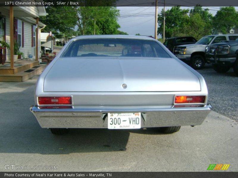Silver / Black 1971 Chevrolet Nova Coupe