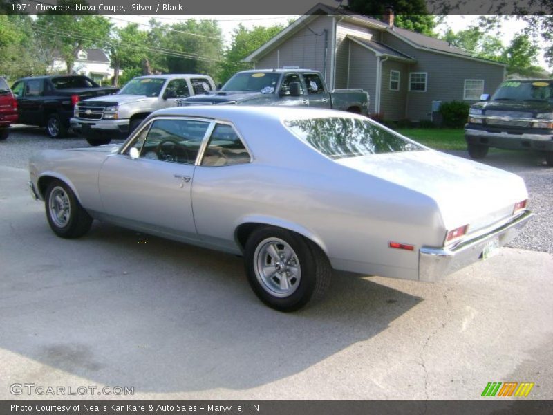 Silver / Black 1971 Chevrolet Nova Coupe