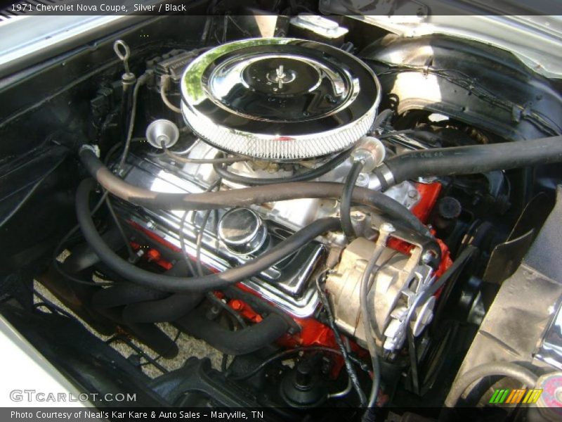 Silver / Black 1971 Chevrolet Nova Coupe