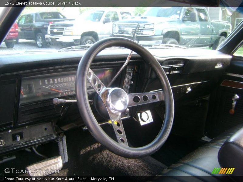 Silver / Black 1971 Chevrolet Nova Coupe