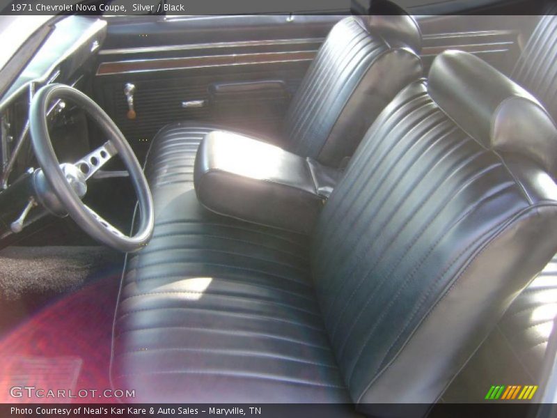 Silver / Black 1971 Chevrolet Nova Coupe