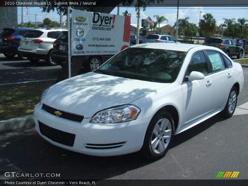 Summit White / Neutral 2010 Chevrolet Impala LS