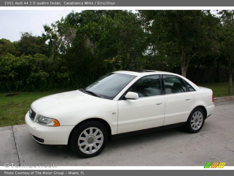 Casablanca White / Ecru/Onyx 2001 Audi A4 2.8 quattro Sedan