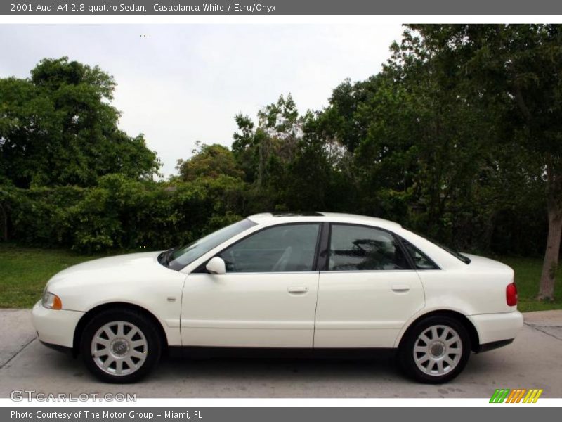 Casablanca White / Ecru/Onyx 2001 Audi A4 2.8 quattro Sedan