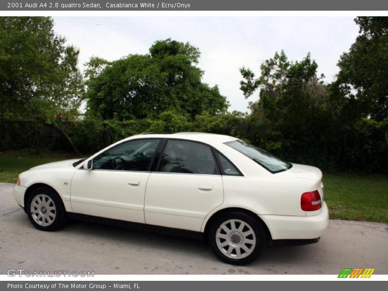 Casablanca White / Ecru/Onyx 2001 Audi A4 2.8 quattro Sedan