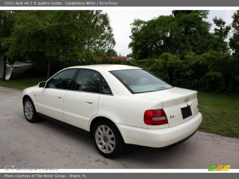 Casablanca White / Ecru/Onyx 2001 Audi A4 2.8 quattro Sedan