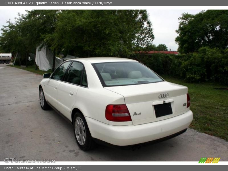 Casablanca White / Ecru/Onyx 2001 Audi A4 2.8 quattro Sedan