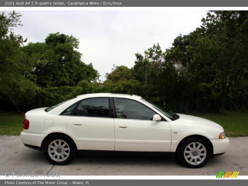 Casablanca White / Ecru/Onyx 2001 Audi A4 2.8 quattro Sedan