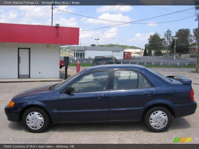 Midnight Blue Mica / Beige 2000 Mazda Protege LX