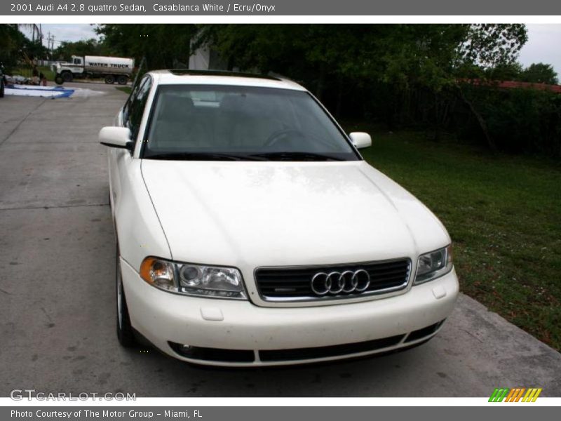 Casablanca White / Ecru/Onyx 2001 Audi A4 2.8 quattro Sedan