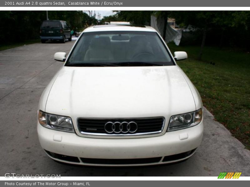 Casablanca White / Ecru/Onyx 2001 Audi A4 2.8 quattro Sedan