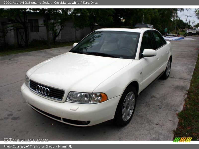 Casablanca White / Ecru/Onyx 2001 Audi A4 2.8 quattro Sedan
