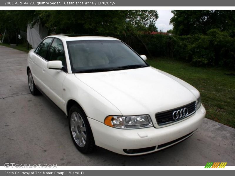Casablanca White / Ecru/Onyx 2001 Audi A4 2.8 quattro Sedan