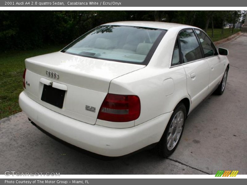 Casablanca White / Ecru/Onyx 2001 Audi A4 2.8 quattro Sedan