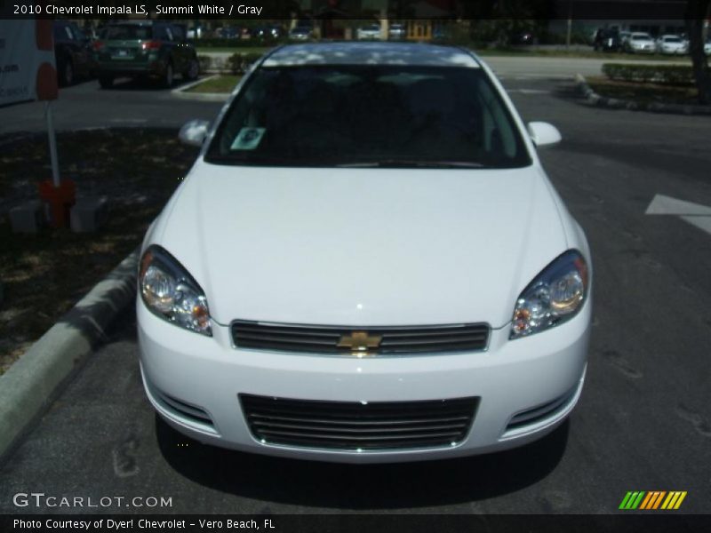Summit White / Gray 2010 Chevrolet Impala LS