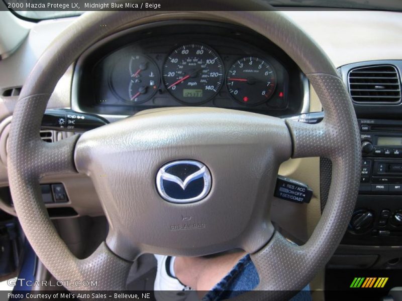 Midnight Blue Mica / Beige 2000 Mazda Protege LX