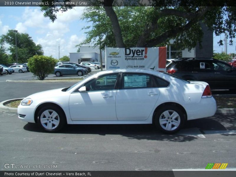 Summit White / Gray 2010 Chevrolet Impala LS