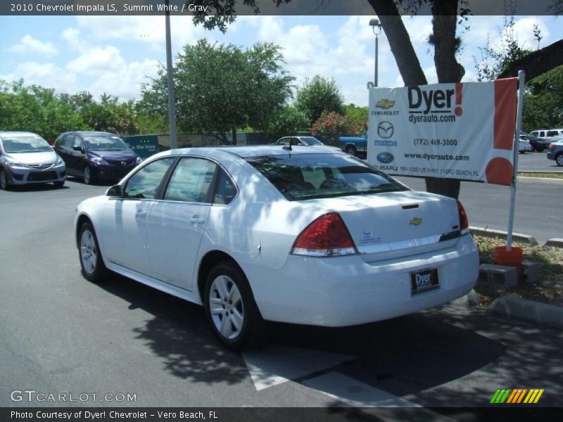 Summit White / Gray 2010 Chevrolet Impala LS