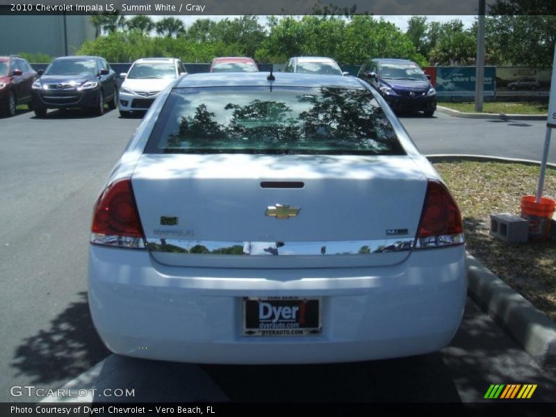 Summit White / Gray 2010 Chevrolet Impala LS