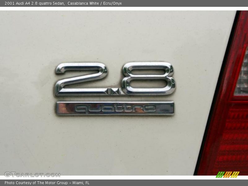 Casablanca White / Ecru/Onyx 2001 Audi A4 2.8 quattro Sedan