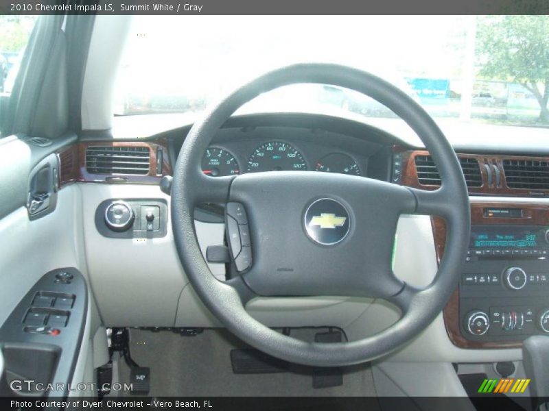 Summit White / Gray 2010 Chevrolet Impala LS