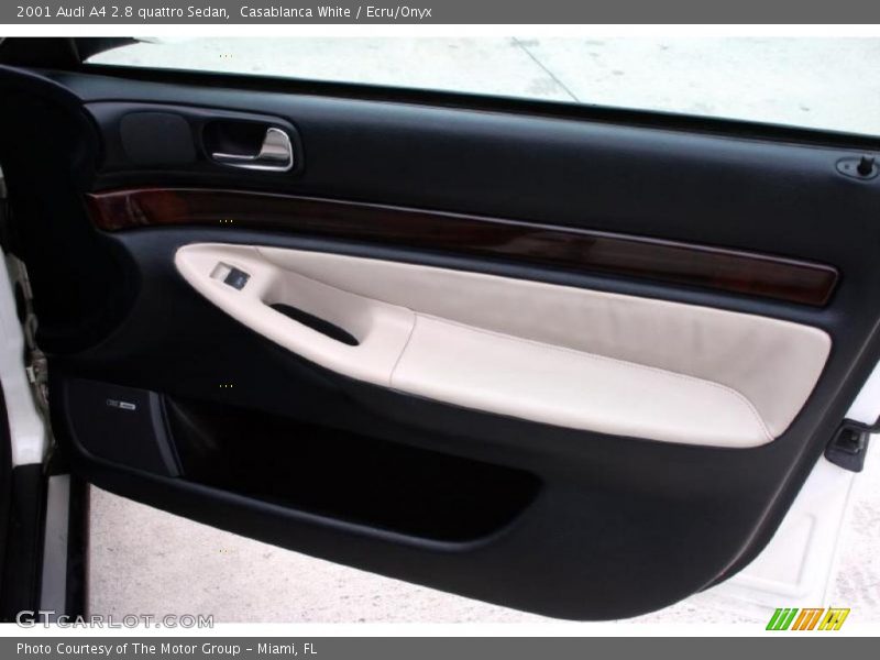 Casablanca White / Ecru/Onyx 2001 Audi A4 2.8 quattro Sedan